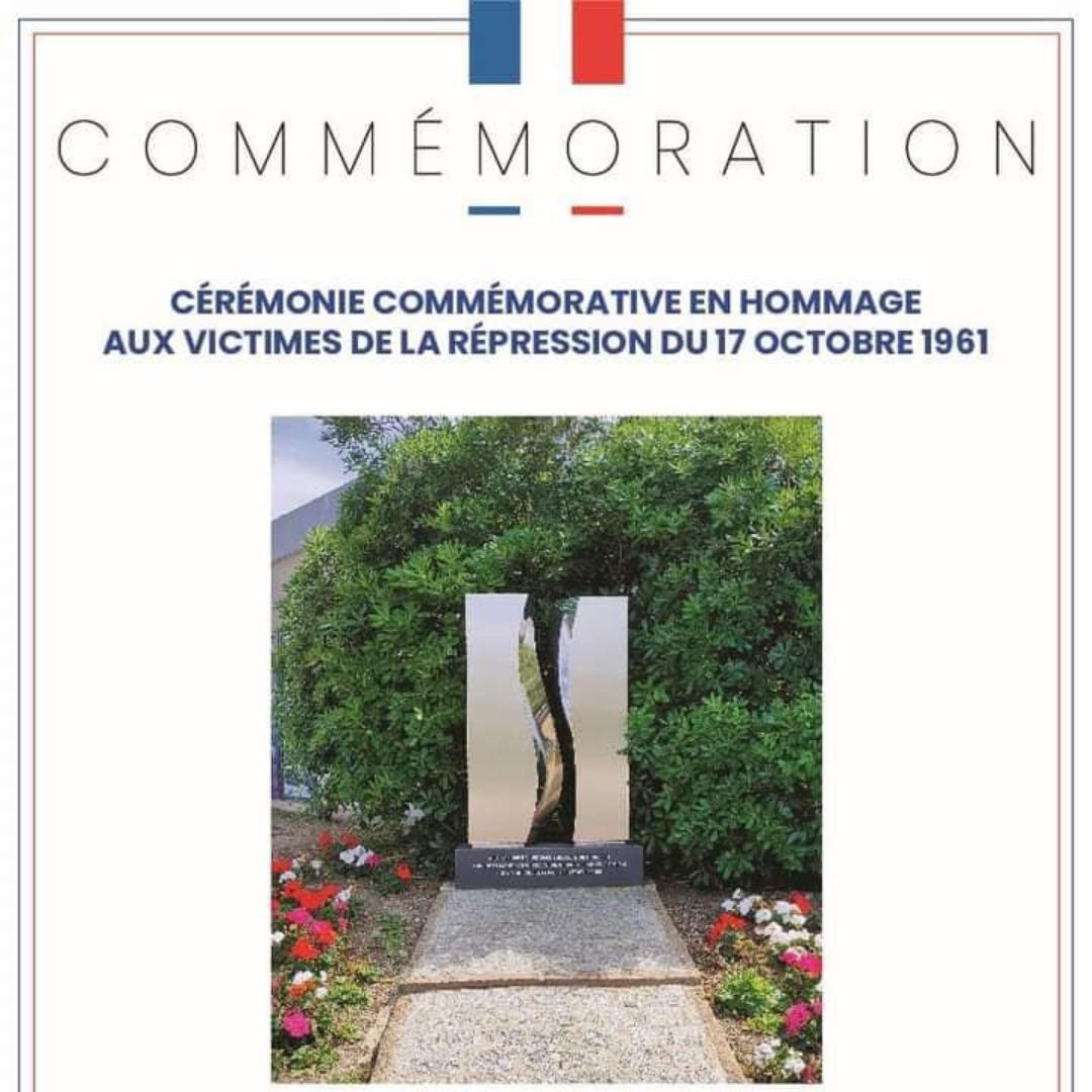 Cérémonie Commémorative en Hommage aux victimes de la répression du 17 octobre 1961 